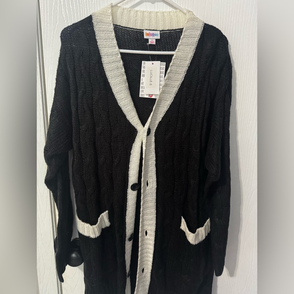 Black and Cream Cardigan